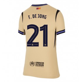 Barcelona Frenkie de Jong #21 Borte skjorte til dame 2025-26 Kortermet
